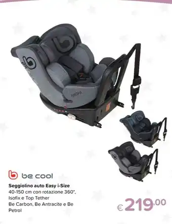 Io Bimbo be cool Seggiolino auto Easy i-Size offerta
