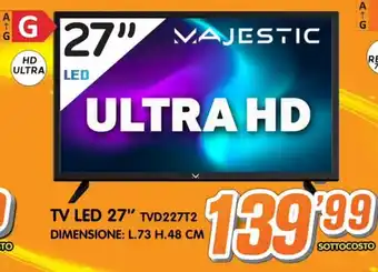 Golino Service MAJESTIC TV LED 27" TVD227T2 offerta