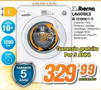 iberna LAVATRICE IB 1210DE/1-11