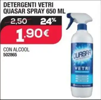 DETERGENTI VETRI QUASAR SPRAY 650 ML
