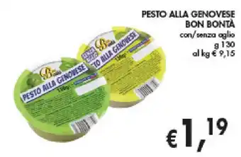 PESTO ALLA GENOVESE BON BONTÀ con/senza aglio g130