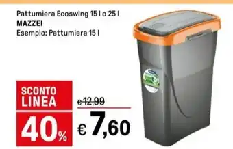 Iper La Grande Pattumiera Ecoswing 15 l o 25 l MAZZEI offerta