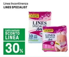 Iper La Grande Linea Incontinenza LINES SPECIALIST offerta