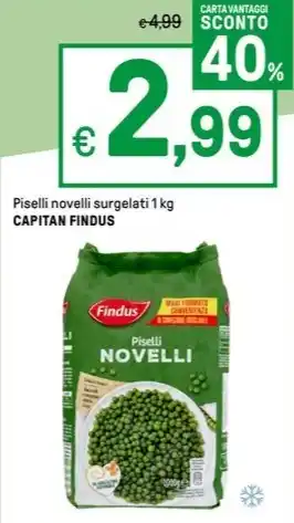 Piselli novelli surgelati 1 kg CAPITAN FINDUS