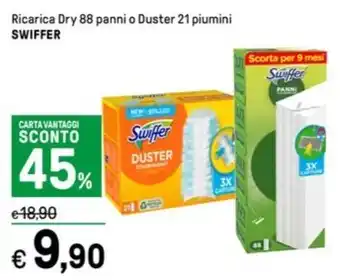 Iper La Grande Ricarica Dry 88 panni o Duster 21 piumini SWIFFER offerta