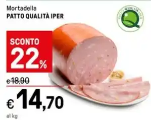 Iper La Grande Mortadella PATTO QUALITÀ IPER offerta