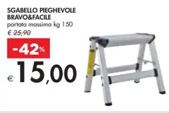Bennet SGABELLO PIEGHEVOLE BRAVO&FACILE portata massima kg 150 offerta