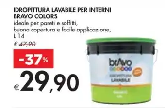 Bennet IDROPITTURA LAVABILE PER INTERNI BRAVO COLORS offerta