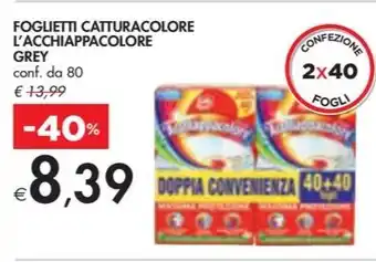 Bennet FOGLIETTI CATTURACOLORE L'ACCHIAPPACOLORE GREY conf. da 80 offerta