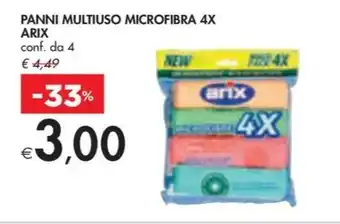 Bennet PANNI MULTIUSO MICROFIBRA 4X ARIX conf. da 4 offerta