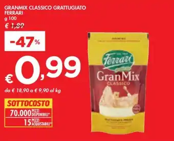 Bennet GRANMIX CLASSICO GRATTUGIATO FERRARI g 100 offerta
