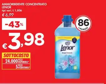 Bennet AMMORBIDENTE CONCENTRATO LENOR tipi vari, L 1,806 offerta