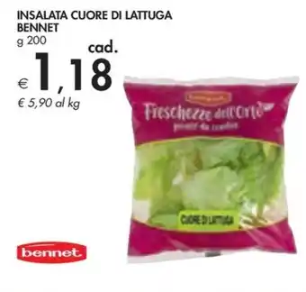 Bennet INSALATA CUORE DI LATTUGA BENNET offerta