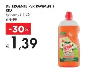 DETERGENTE PER PAVIMENTI RIO tipi vari, L 1,25