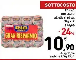 Spazio Conad TONNO RIO MARE all'olio di oliva offerta