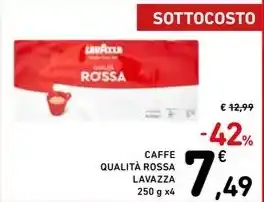 Spazio Conad CAFFE QUALITÀ ROSSA LAVAZZA 250 g x4 offerta