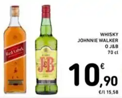 WHISKY JOHNNIE WALKER O J&B 70 cl