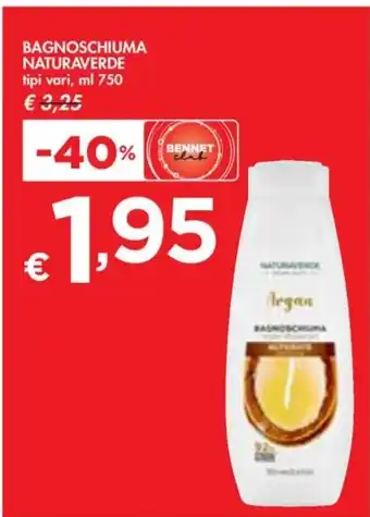 Bennet BAGNOSCHIUMA NATURAVERDE tipi vari, ml 750 offerta
