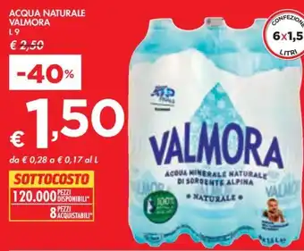 Bennet ACQUA NATURALE VALMORA L9 offerta