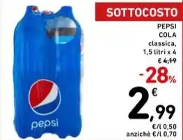 Spazio Conad PEPSI COLA classica, 1,5 litri x 4 offerta