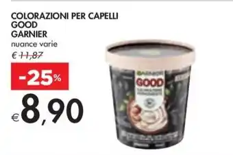 Bennet COLORAZIONI PER CAPELLI GOOD GARNIER nuance varie offerta