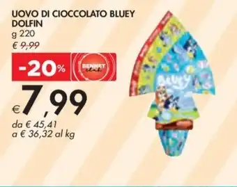 Bennet UOVO DI CIOCCOLATO BLUEY DOLFIN offerta