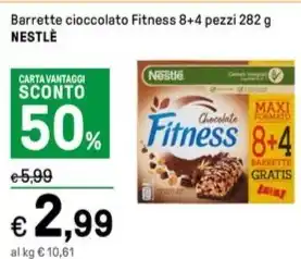 Iper La Grande Barrette cioccolato Fitness 8+4 pezzi 282 g NESTLÈ offerta