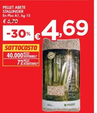 PELLET ABETE STALLINGER En Plus A1, kg 15