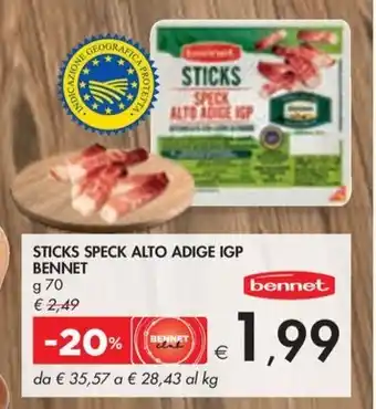 Bennet STICKS SPECK ALTO ADIGE IGP BENNET offerta