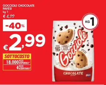 Bennet GOCCIOLE CHOCOLATE PAVESI kg 1 offerta