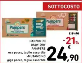 Spazio Conad PANNOLINI BABY-DRY PAMPERS offerta