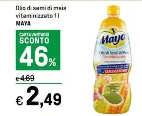 Iper La Grande Olio di semi di mais vitaminizzato 1 l MAYA offerta