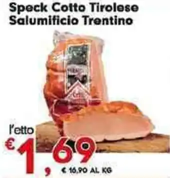 Despar Speck Cotto Tirolese Salumificio Trentino offerta