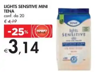 Bennet LIGHTS SENSITIVE MINI TENA conf. da 20 offerta