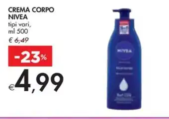 Bennet CREMA CORPO NIVEA tipi vari, ml 500 offerta