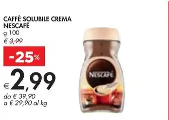 Bennet CAFFÈ SOLUBILE CREMA NESCAFÉ offerta