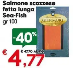 Salmone scozzese fetta lunga Sea-Fish gr 100