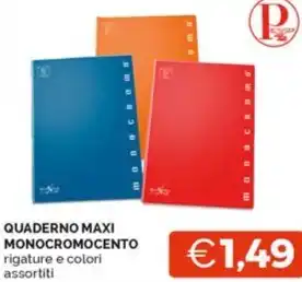 Mercatò QUADERNO MAXI MONOCROMOCENTO rigature e colori assortiti offerta