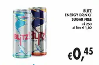 BLITZ ENERGY DRINK/ SUGAR FREE ml 250