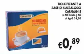 D'Italy DOLCIFICANTE A BASE DI SUCRALOSIO CARAVAN'S g 60 offerta