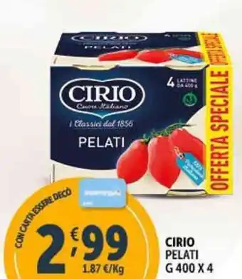 Deco Supermercati CIRIO PELATI G 400 X 4 offerta