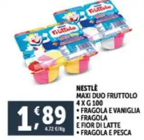 Deco Supermercati NESTLE MAXI DUO FRUTTOLO 4XG100 offerta