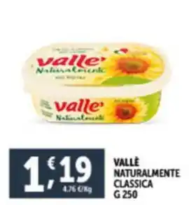 Deco Supermercati VALLÈ NATURALMENTE CLASSICA G250 offerta