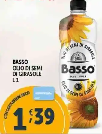 Deco Supermercati BASSO OLIO DI SEMI DI GIRASOLE offerta