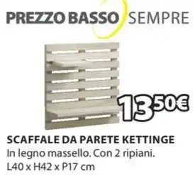 JYSK SCAFFALE DA PARETE KETTINGE offerta