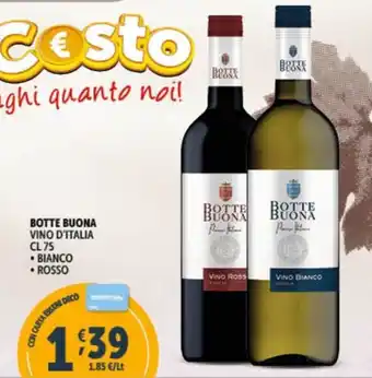 Deco Supermercati BOTTE BUONA VINO D'ITALIA CL 75 offerta