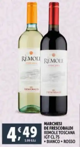 Deco Supermercati MARCHESI DE FRESCOBALDI REMOLE TOSCANA IGT CL75 offerta