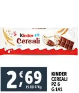 Deco Supermercati KINDER CEREALI PZ 6 G 141 offerta