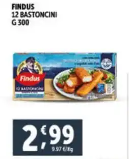Deco Supermercati FINDUS 12 BASTONCINI G 300 offerta