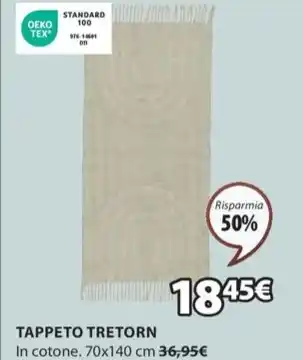 JYSK TAPPETO TRETORN offerta